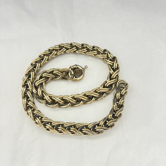 Club Monaco Gold Intricate Chain Link Necklace - Picture 3 of 5